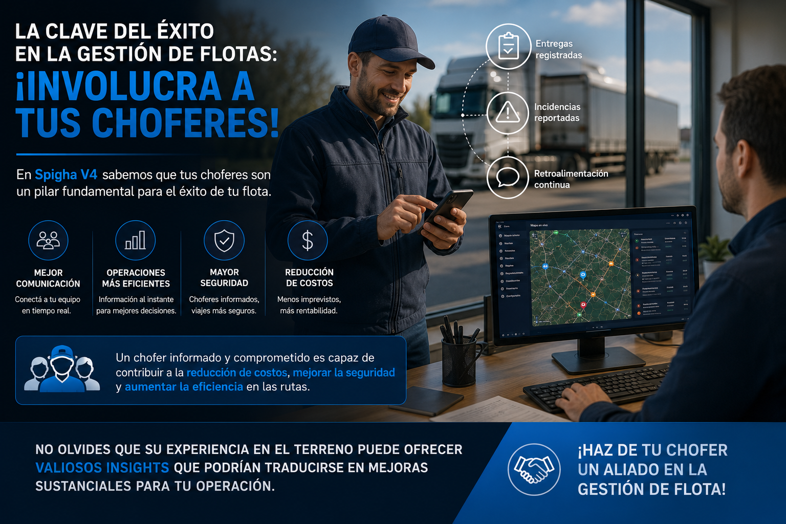 La clave del éxito en la gestión de flotas: ¡Involucra a tus choferes!