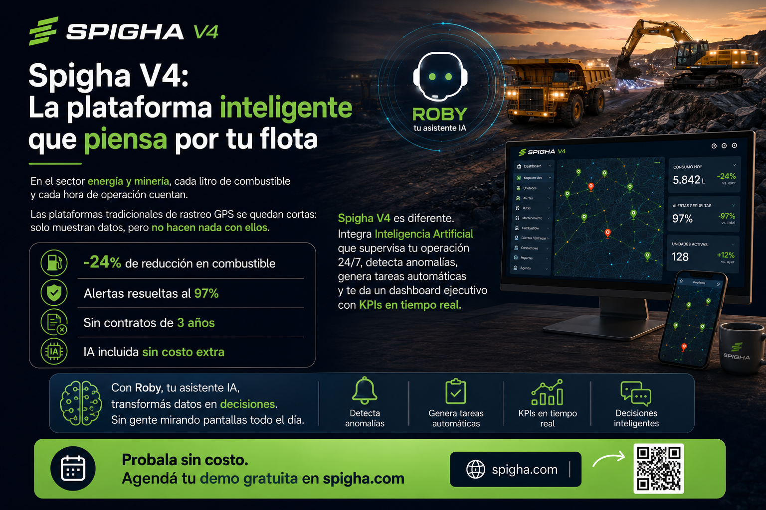 Spigha V4: La plataforma inteligente que piensa por tu flota