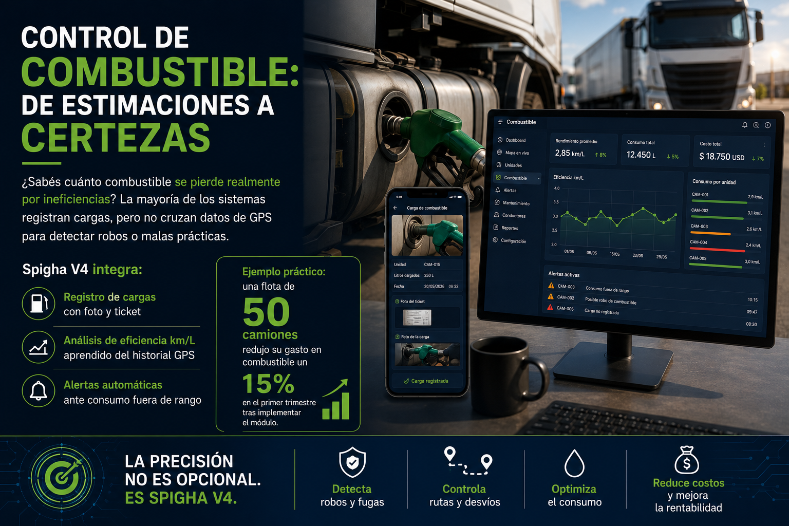 Control de combustible: de estimaciones a certezas